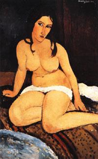 Amedeo Modigliani Draped Nude Sweden oil painting art